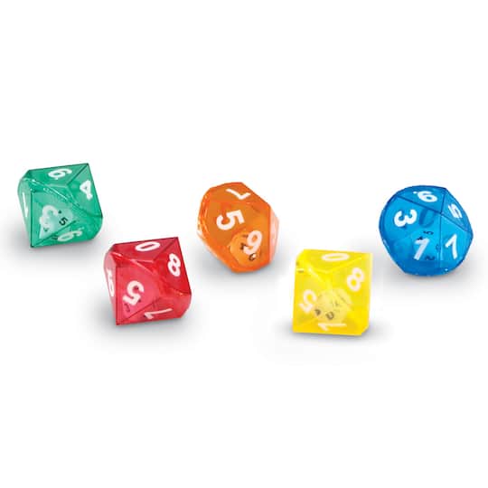 Learning Resources 10-Sided Dice in Dice, 72ct.
